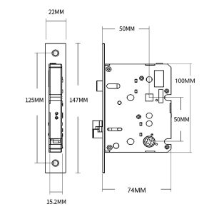 FM08 Electronic lock for indoor wooden doors